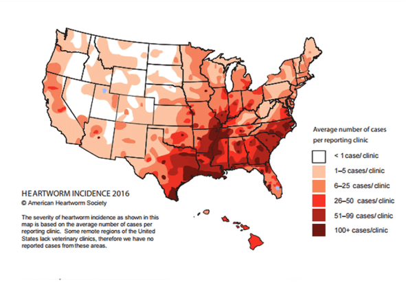 Heartworm Map